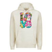 Oatmeal Heather love summer unicorn Premium Hoodie - texasbilliewilder