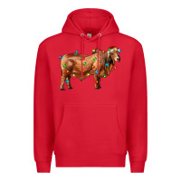 Red brahman bull with christmas lights Premium Hoodie - RanaPortraitStore
