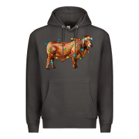 Smoke brahman bull with christmas lights Premium Hoodie - RanaPortraitStore