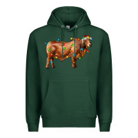 Sports Green brahman bull with christmas lights Premium Hoodie - RanaPortraitStore