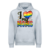 Heather Grey i love my moms Urban Hoodie - Zillion Design Studio