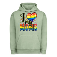 Pigment Oil Green i love my moms Urban Hoodie - Zillion Design Studio