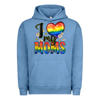 Pigment Pebble Blue i love my moms Urban Hoodie - Zillion Design Studio