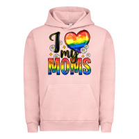 Pigment Salmon i love my moms Urban Hoodie - Zillion Design Studio