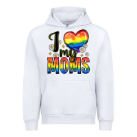 White i love my moms Urban Hoodie - Zillion Design Studio