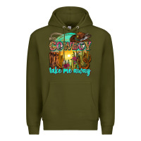 Army Green cowboy take me away Premium Hoodie - Zillion Design Studio