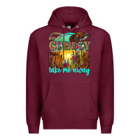 Burgundy cowboy take me away Premium Hoodie - Zillion Design Studio
