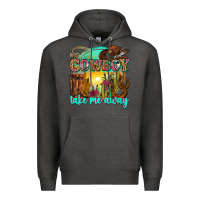 Charcoal Heather cowboy take me away Premium Hoodie - Zillion Design Studio