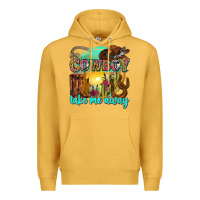 Mustard cowboy take me away Premium Hoodie - Zillion Design Studio