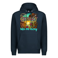 Navy cowboy take me away Premium Hoodie - Zillion Design Studio