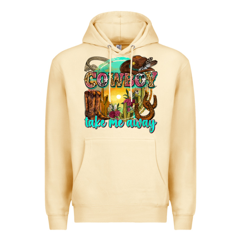 Cowboy Take Me Away Premium Hoodie by Zillion Design Studio | Teevron
