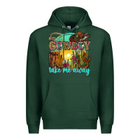 Sports Green cowboy take me away Premium Hoodie - Zillion Design Studio