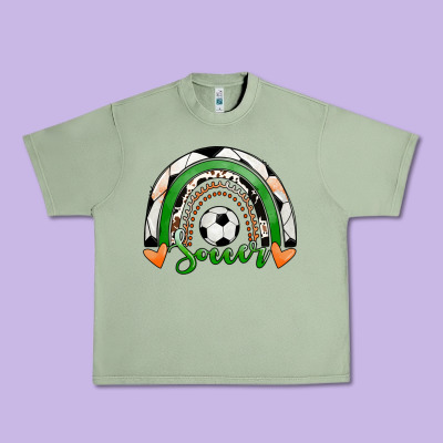 Soccer Rainbow Urban Heavy Tee Designed By Ranaportraitstore