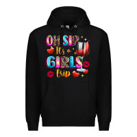 Black oh sip its a girls Premium Hoodie - texasbilliewilder