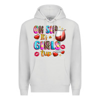 Dove Grey oh sip its a girls Premium Hoodie - texasbilliewilder