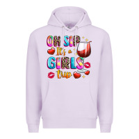 Lilac oh sip its a girls Premium Hoodie - texasbilliewilder