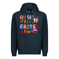 Navy oh sip its a girls Premium Hoodie - texasbilliewilder