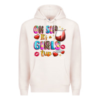 Pale Pink oh sip its a girls Premium Hoodie - texasbilliewilder