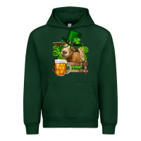 Forest Green st. patrick's day goat and beer Urban Hoodie - RanaPortraitStore