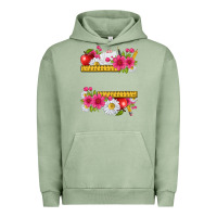 Pigment Oil Green floral teacher Urban Hoodie - texasbilliewilder