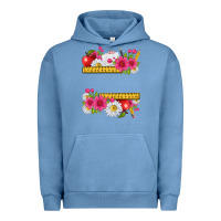 Pigment Pebble Blue floral teacher Urban Hoodie - texasbilliewilder