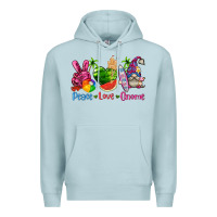 Blue Mist peace love gnome summer Premium Hoodie - texasbilliewilder