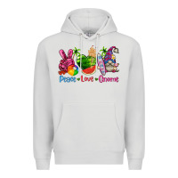 Dove Grey peace love gnome summer Premium Hoodie - texasbilliewilder