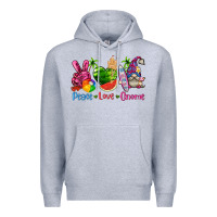 Heather Grey peace love gnome summer Premium Hoodie - texasbilliewilder