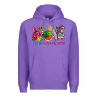 Purple peace love gnome summer Premium Hoodie - texasbilliewilder