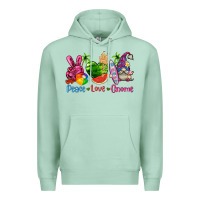 Seafoam peace love gnome summer Premium Hoodie - texasbilliewilder