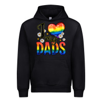 Black i love my dads Urban Hoodie - Zillion Design Studio