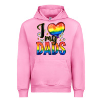 Fuchsia Pink i love my dads Urban Hoodie - Zillion Design Studio