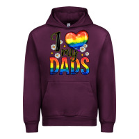 Mauve Wine i love my dads Urban Hoodie - Zillion Design Studio