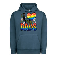 Pigment Midnight Navy i love my dads Urban Hoodie - Zillion Design Studio