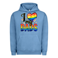 Pigment Pebble Blue i love my dads Urban Hoodie - Zillion Design Studio