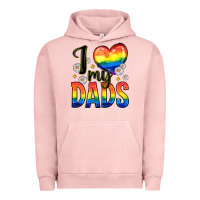 Pigment Salmon i love my dads Urban Hoodie - Zillion Design Studio