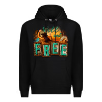 Black wild and free cowgirl horse desert Premium Hoodie - Zillion Design Studio