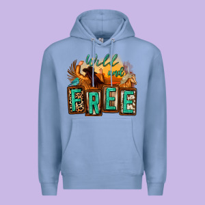 Wild And Free Cowgirl Horse Desert Premium Hoodie Designed By Zillion Design Studio