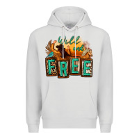 Dove Grey wild and free cowgirl horse desert Premium Hoodie - Zillion Design Studio