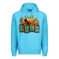 Ocean Blue wild and free cowgirl horse desert Premium Hoodie - Zillion Design Studio