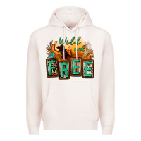 Pale Pink wild and free cowgirl horse desert Premium Hoodie - Zillion Design Studio