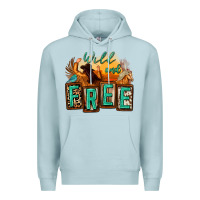 Blue Mist wild and free cowgirl horse desert Premium Hoodie - Zillion Design Studio