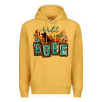 Mustard wild and free cowgirl horse desert Premium Hoodie - Zillion Design Studio