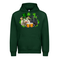 Forest Green st. patrick's day charolais and black angus cows Urban Hoodie - RanaPortraitStore
