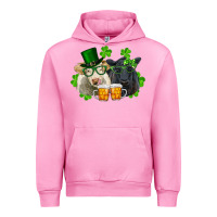 Fuchsia Pink st. patrick's day charolais and black angus cows Urban Hoodie - RanaPortraitStore