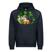 Navy st. patrick's day charolais and black angus cows Urban Hoodie - RanaPortraitStore