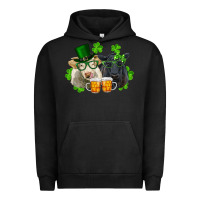 Pigment Black st. patrick's day charolais and black angus cows Urban Hoodie - RanaPortraitStore