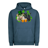 Pigment Midnight Navy st. patrick's day charolais and black angus cows Urban Hoodie - RanaPortraitStore