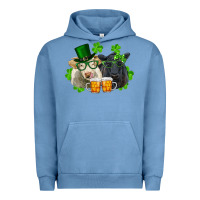 Pigment Pebble Blue st. patrick's day charolais and black angus cows Urban Hoodie - RanaPortraitStore