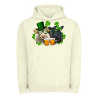 Pigment Pistachio st. patrick's day charolais and black angus cows Urban Hoodie - RanaPortraitStore